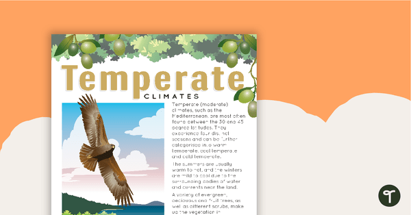 Go to Climate Types of the World Poster - Temperate Climates teaching resource
