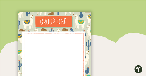 Llama and Cactus - Grouping Posters teaching resource