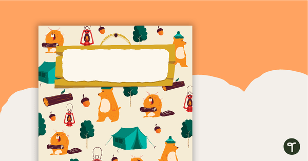 Go to Camping - Diary Cover teaching resource