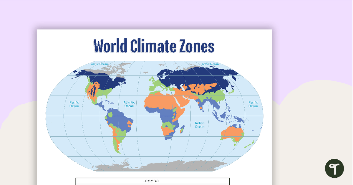 Map of the World's Climate Zones teaching resource