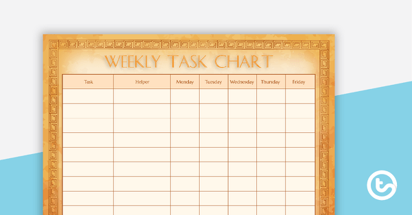 Go to Ancient Rome - Weekly Task Chart teaching resource