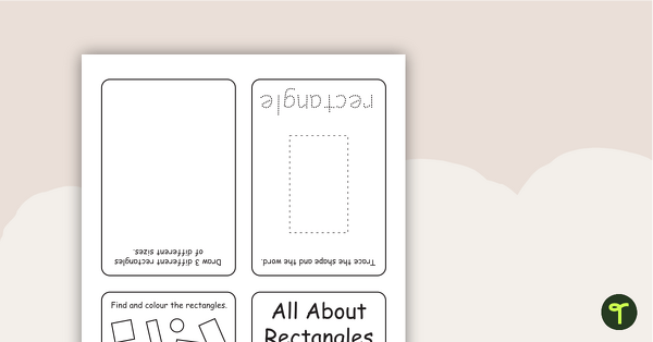 All About Rectangles Mini Booklet teaching resource