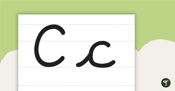 Large Handwriting Charts - Capitals and Lower Case teaching resource