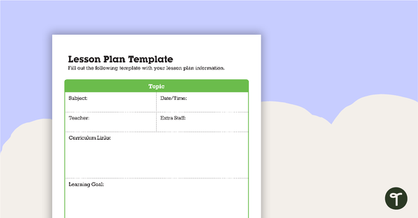 Go to Editable Lesson Plan Template teaching resource