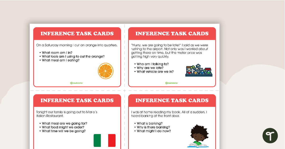 Inferring Written Scenario Task Cards teaching resource