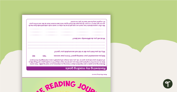 Go to Home Reading Journal - Purple teaching resource
