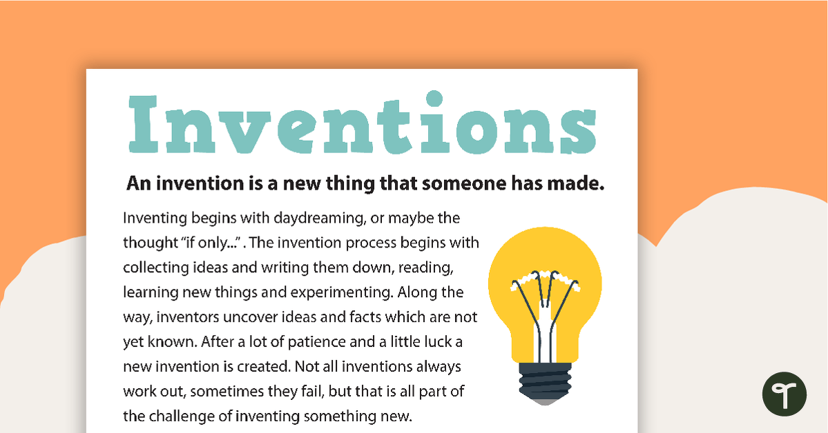 Inventions Information Poster teaching resource