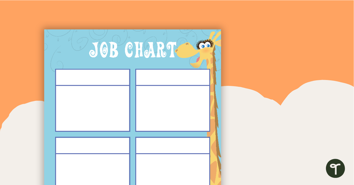 预览图像Giraffes - Job Chart - teaching resource
