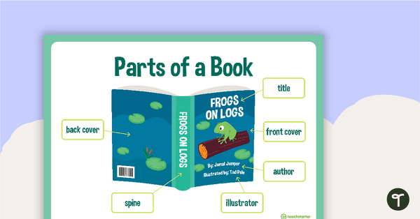 Parts of a Book Poster teaching resource