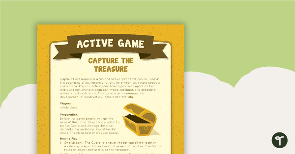 Capture the Treasure Active Game teaching resource