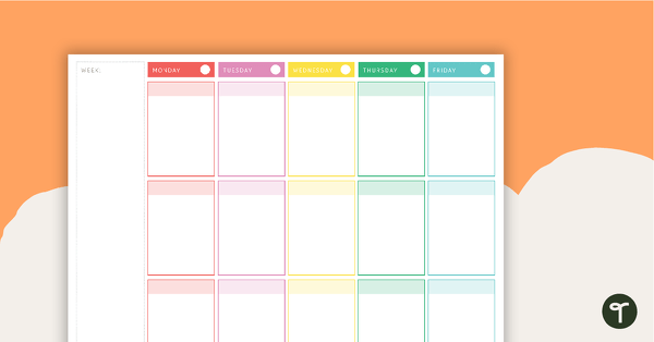 Go to Inspire Printable Teacher Planner - Weekly Overview teaching resource