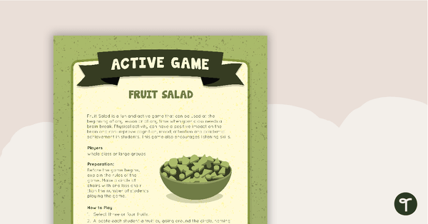 Go to Fruit Salad Active Game teaching resource