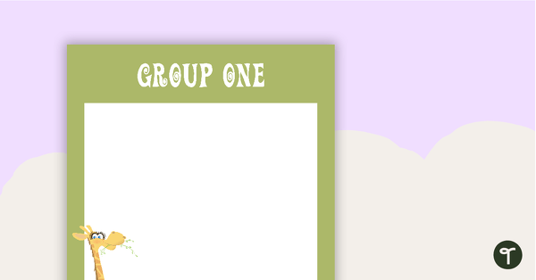 Go to Giraffes - Grouping Posters teaching resource