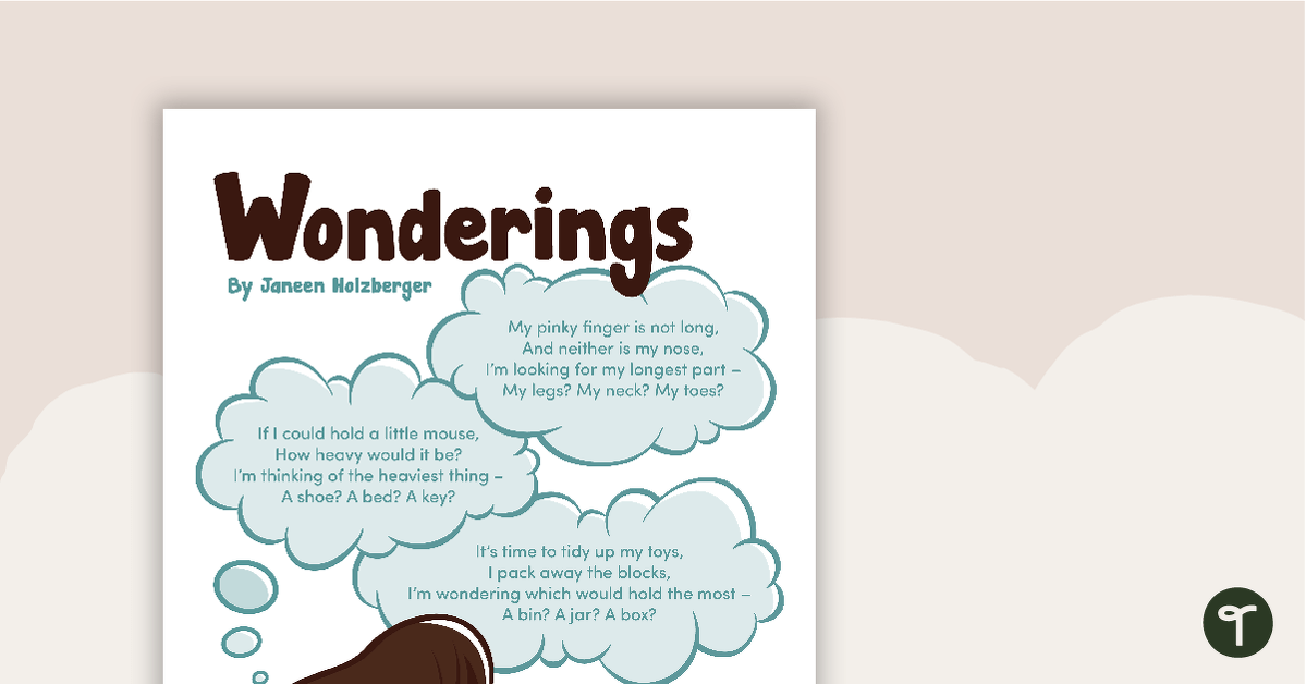 Wonderings – Worksheet teaching resource