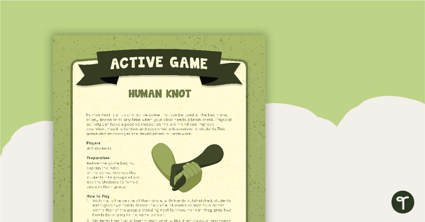 Human Knot Active Game teaching resource