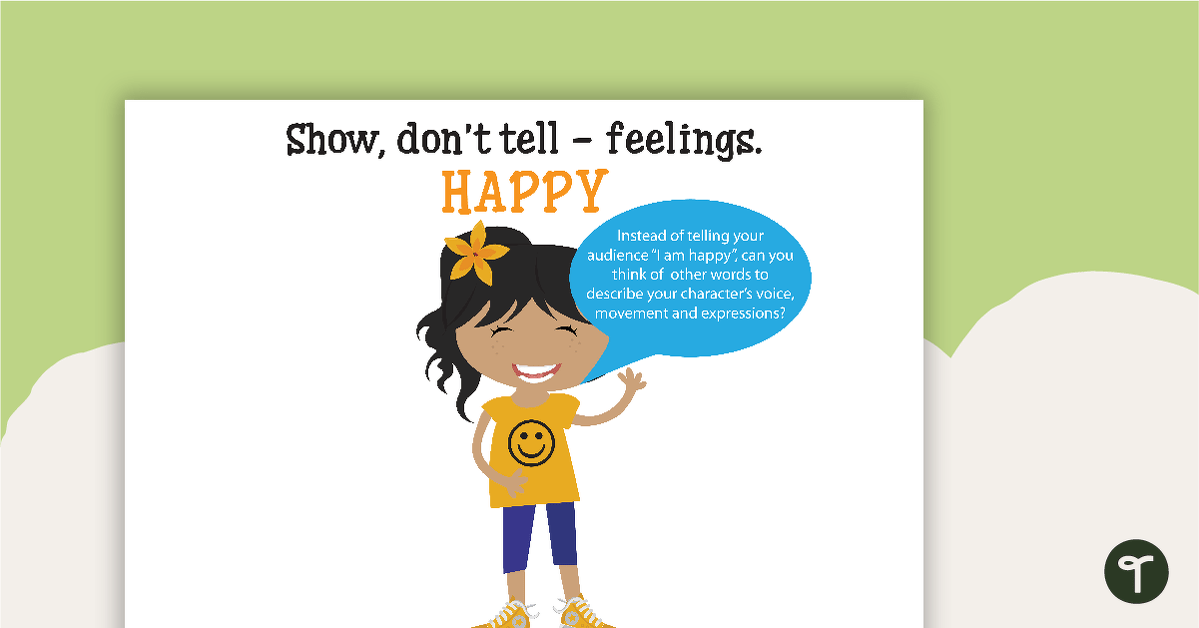 Show, Don’t Tell – Feelings Synonyms Poster Activity Pack teaching resource