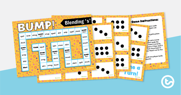 Go to BUMP! Blending 's' – Board Game teaching resource