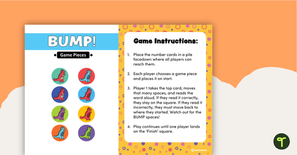 BUMP! Blending 's' – Board Game teaching resource