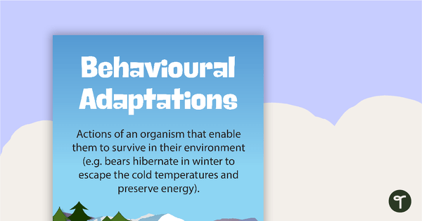 Behavioural, Structural and Physiological Adaptations teaching resource