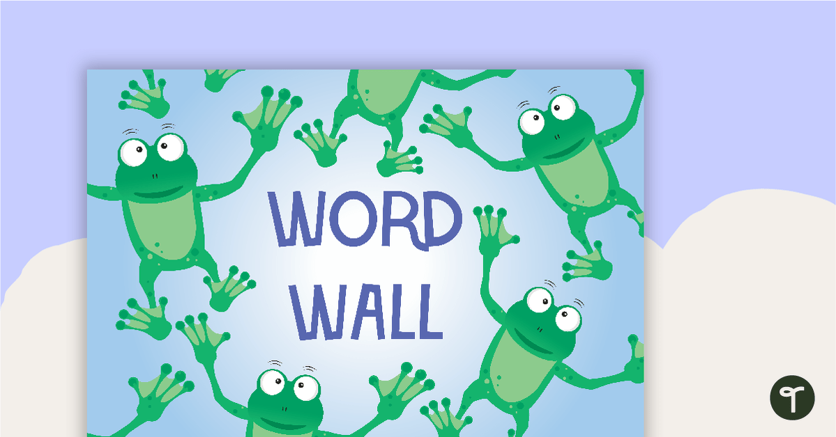 Frogs - Word Wall Template teaching resource