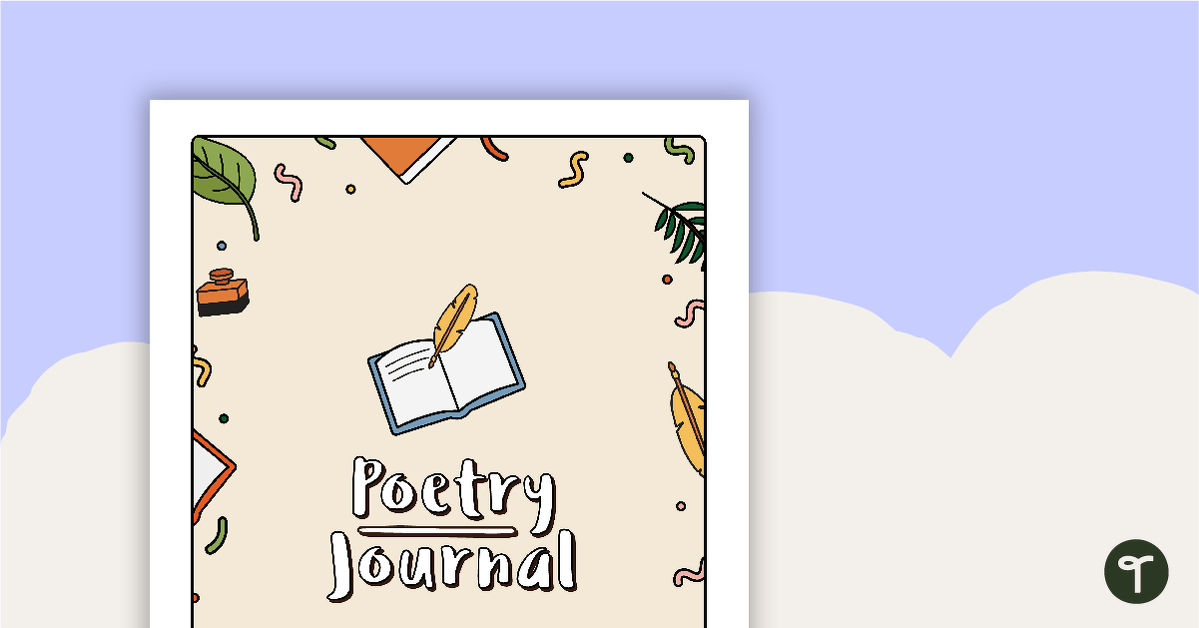 'Poetry Journal' Book Cover teaching resource