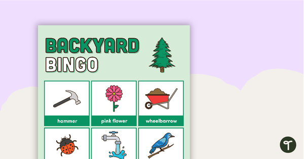 Backyard Bingo teaching resource