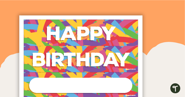 Light Box Insert: Happy Birthday! teaching resource