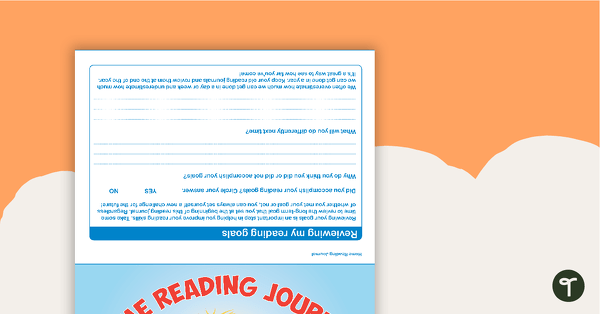 Preview image for Home Reading Journal - Blue - teaching resource
