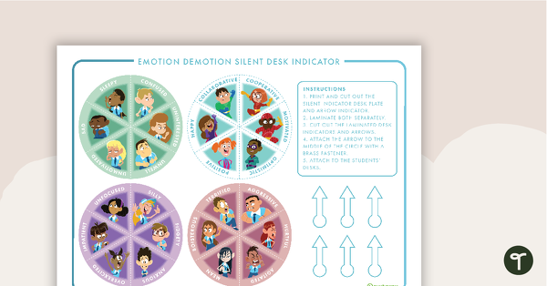 The Emotion Demotion - Silent Desk Indicator teaching resource