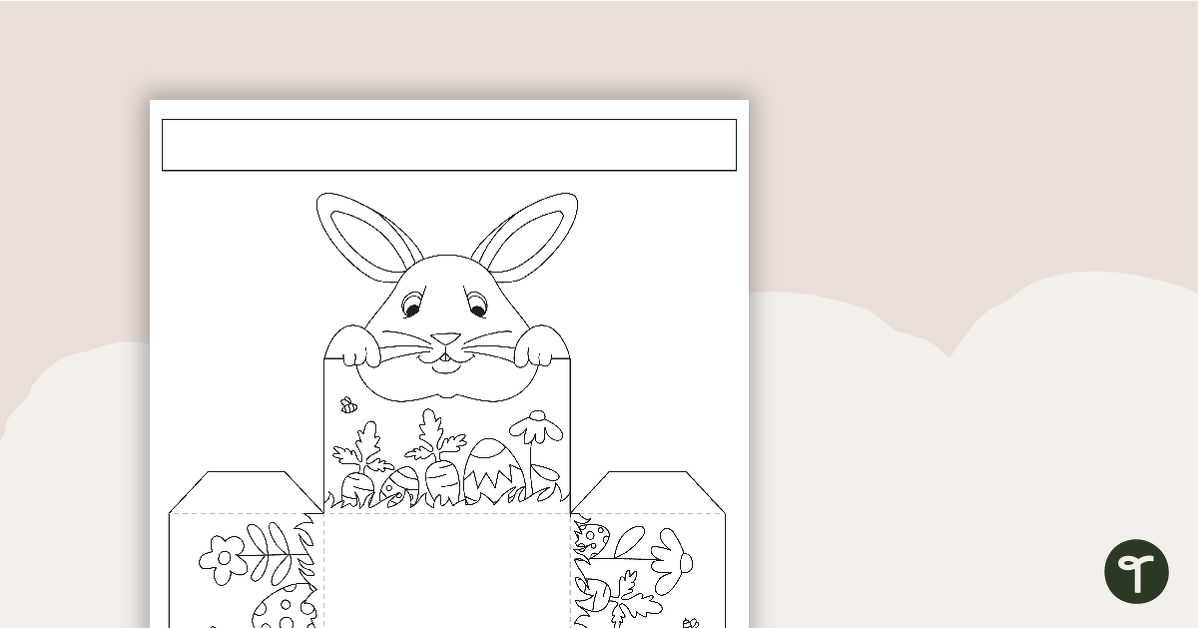 Easter Bunny Basket – Template | Teach Starter