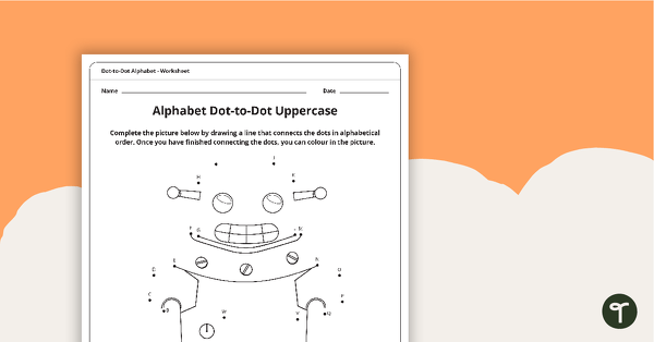 Dot-to-Dot Drawing - Alphabet - Robot teaching resource