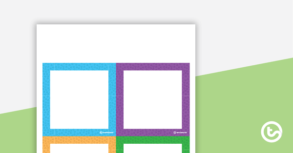 Blank Themed Label Cards - Square and Landscape teaching resource