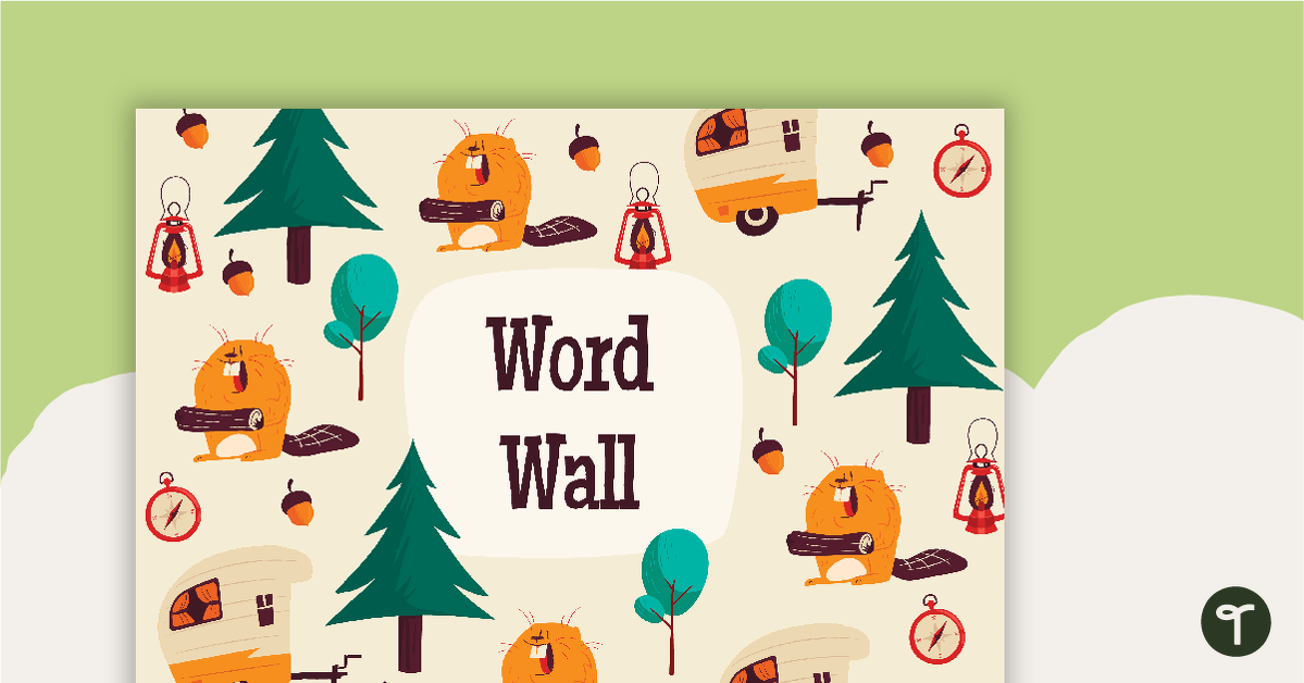 Camping - Word Wall Template teaching resource