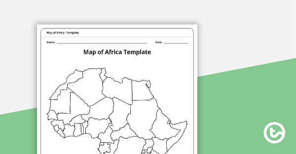 Map of Africa Template teaching resource