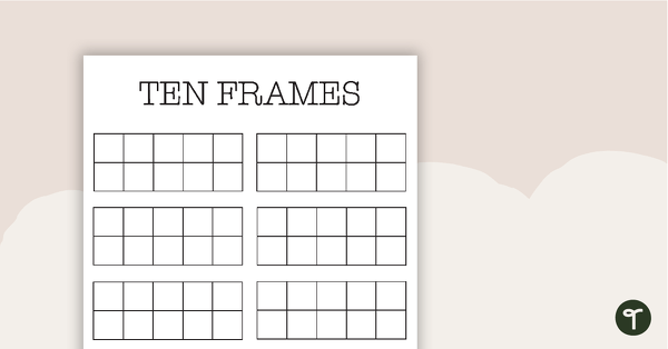 Blank Tens Frames teaching resource