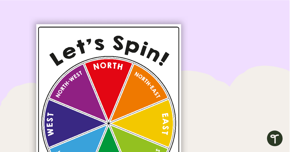 Let's Spin - Directions Spinner Activity teaching resource