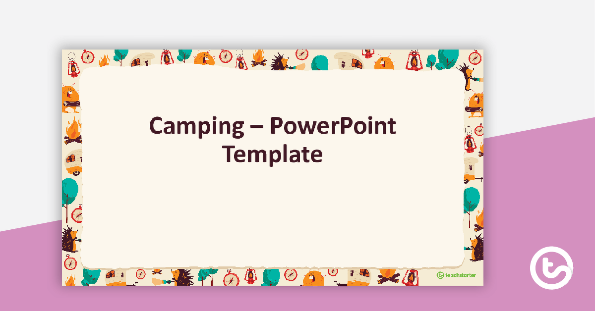 Preview image for Camping – PowerPoint Template - teaching resource