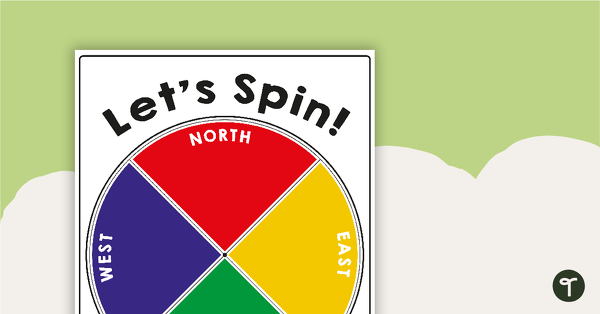 Let's Spin - Directions Spinner Activity teaching resource