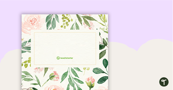 Go to Blush Blooms Printable Teacher Diary - Binder Cover Page, Spines and Tabs teaching resource