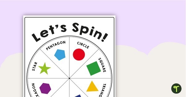 Let's Spin - Shapes Spinner Activity teaching resource