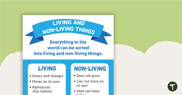 Preview image for Living and Non-Living Things Poster - teaching resource