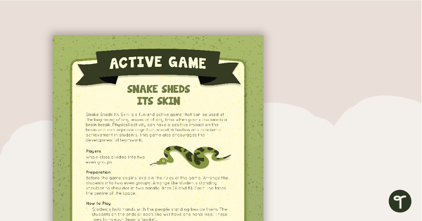 Go to Snake Sheds Its Skin Active Game teaching resource