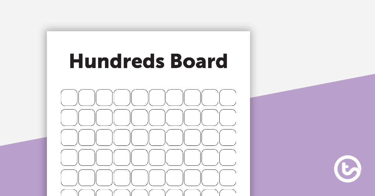 Hundreds Board – Blank teaching resource