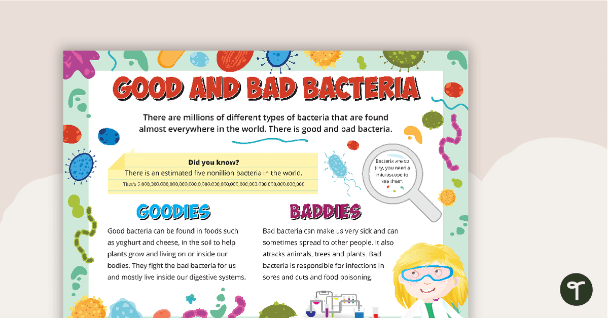 Microorganisms - Good and Bad Bacteria Poster teaching resource