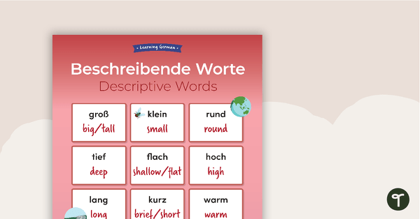 Go to Descriptive Words – German Language Poster teaching resource