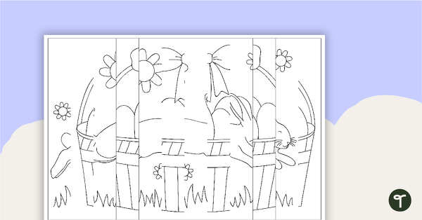 Easter Agamograph Colouring In Template teaching resource