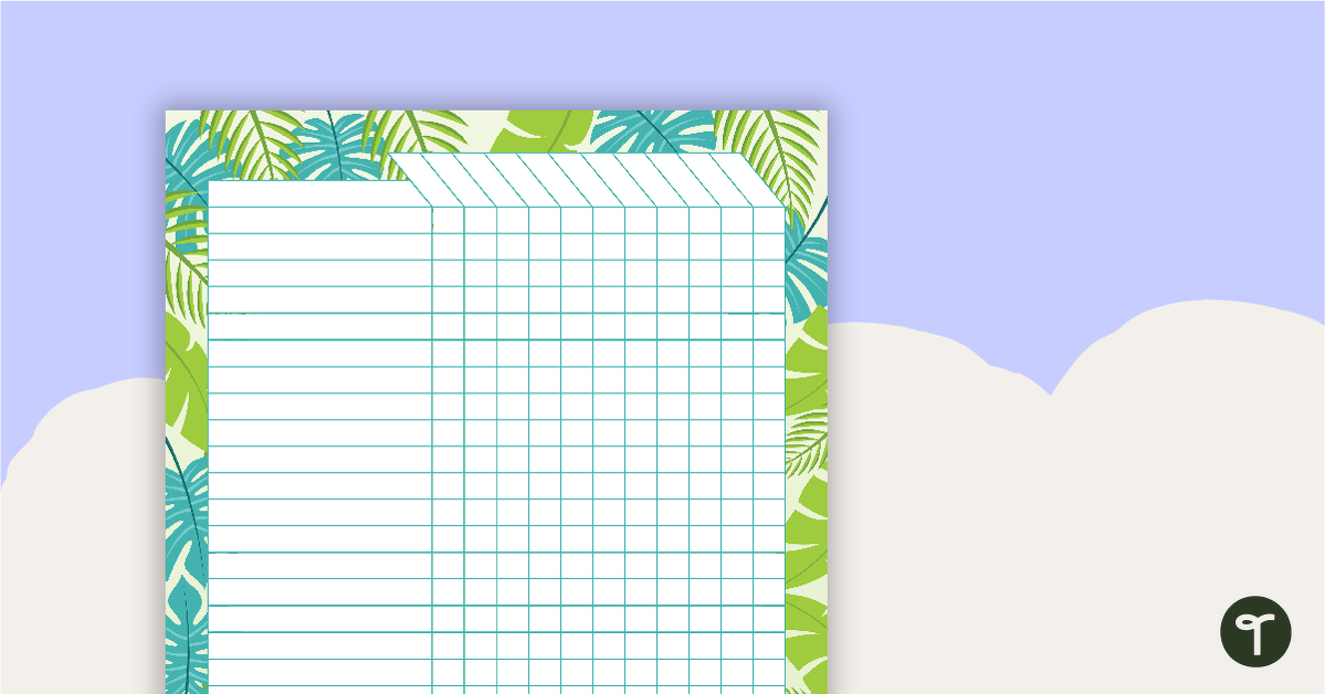 Tropical Paradise Printable Teacher Diary - Assessment Tracker teaching resource