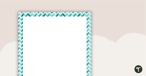 Go to Teal Chevron - Portrait Page Border teaching resource