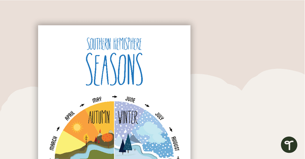 Seasons in the Southern Hemisphere teaching resource