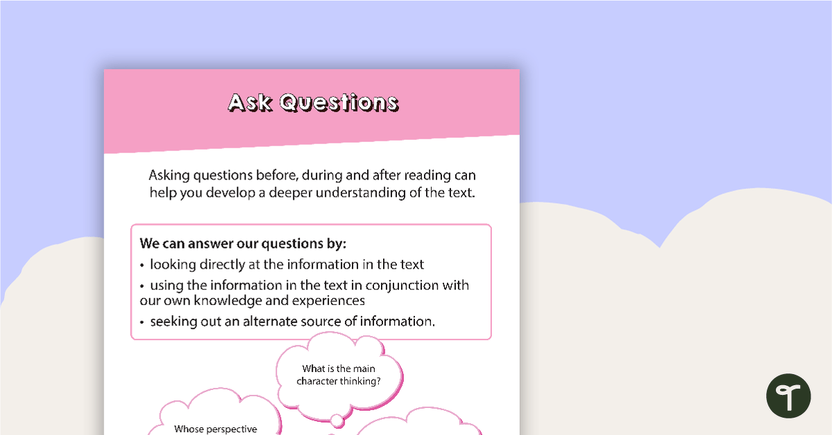 Preview image for Ask Questions Poster - teaching resource